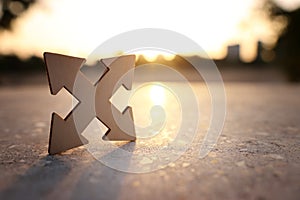 Arrow sign pointing ahead. Concept of challenge and looking forward