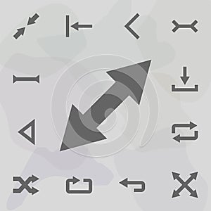 Arrow, size icon. Universal set of arrows for website design and development, app development