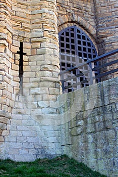 Arrow Slits, Medieval castle. photo