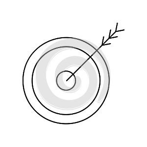 Arrow target line icon
