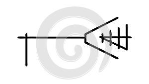 Arrow with Target Precision Direction, vector design Generative AI