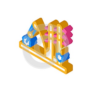 Arrow thrower isometric icon vector illustration color