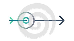 Arrow to Target Icon: Direction & Objective Vector, vector design Generative AI