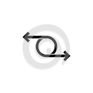 Arrow transfer digital. Money transfer icon. Double two arrow exchange icon isolated on white background