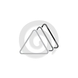 Arrow triangle simple line motion design logo vector