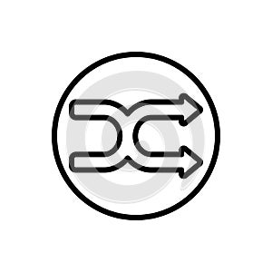 Arrow turn and right icon. Simple line, outline vector elements of pointer icons for ui and ux, website or mobile