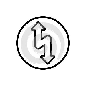 Arrow turn up and down icon. Simple line, outline vector elements of pointer icons for ui and ux, website or mobile application