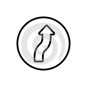 Arrow turn and up icon. Simple line, outline vector elements of pointer icons for ui and ux, website or mobile