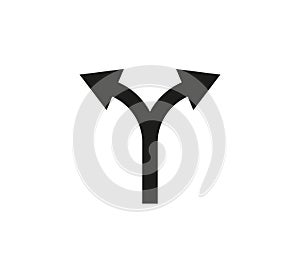 Arrow, two way, direction icon. Vector illustration, flat design