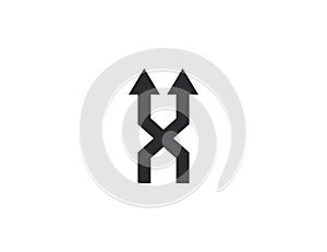 Arrow, two way, direction icon. Vector illustration. Flat design