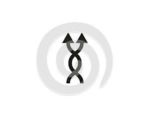 Arrow, two way, direction icon. Vector illustration. Flat design