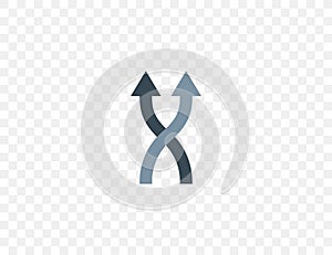 Arrow, two way, direction icon. Vector illustration. Flat design