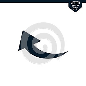 Arrow up direction icon, glyph style