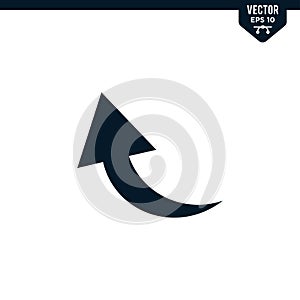 Arrow up direction icon, glyph style