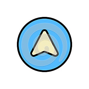 Arrow up icon. Simple color with outline vector elements of pointer icons for ui and ux, website or mobile application