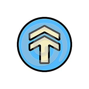 Arrow up icon. Simple color with outline vector elements of pointer icons for ui and ux, website or mobile application