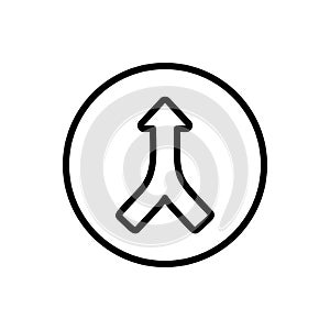 Arrow up icon. Simple line, outline vector elements of pointer icons for ui and ux, website or mobile application