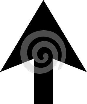Arrow up icon upload symbol vector illustration. Swipe up icon.