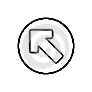 Arrow up and left icon. Simple line, outline vector elements of pointer icons for ui and ux, website or mobile application