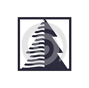 Arrow up tree logo vector business symbol illustration design. Wood tree delivery logistic vector logo