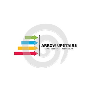 arrow upstairs vector illustration design web