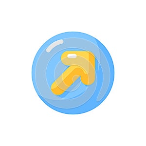 Arrow vector flat color icon