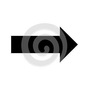 Arrow glyph flat vector icon