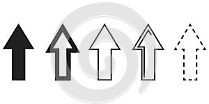 Arrow vector icon set, cursor flat collection