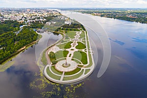 The arrow of the Volga and Kotorosl rivers. Yaroslavl