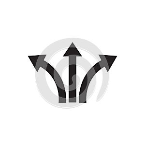 Arrow way path icon logo design vector template photo