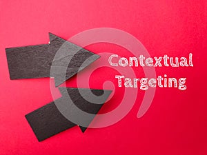 the word Contextual Targeting on red background