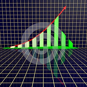 Arrowed business chart