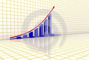 Arrowed business chart