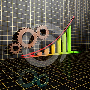 Arrowed business chart