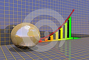 Arrowed business chart