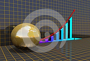 Arrowed business chart