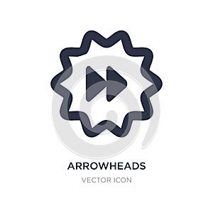 arrowheads icon on white background. Simple element illustration from UI concept
