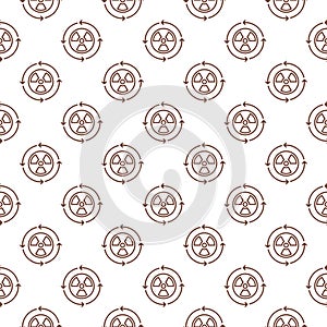 Arrows around Radiation vector nuclear renewable energy seamless pattern in thin line style