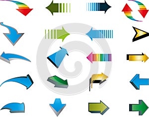 Arrows, arrows collection, symbols, characters, vector