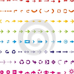 Arrows, arrows collection, symbols, characters, vector