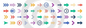 Arrows big black set icons. Arrow icon. Arrow vector collection. Arrow. Cursor. Modern simple arrows. Vector