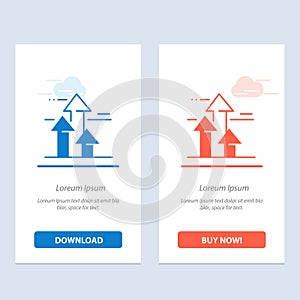 Arrows, Break, Breaking, Forward, Limits  Blue and Red Download and Buy Now web Widget Card Template photo