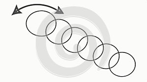Arrows circular motion, flow and cycle concept illustration. vector design Generative AI