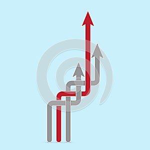 Arrows competition concept  background vector illustration