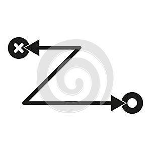 Arrows concept outline symbol design from Business strategy set. Vector illustration. EPS 10.