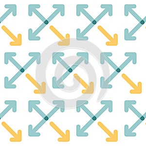 Arrows cross pattern. Direction. Vector illustration, flat design