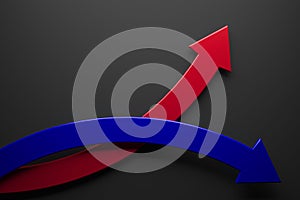 Arrows on a dark background