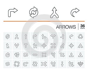 Arrows and direction vector icons