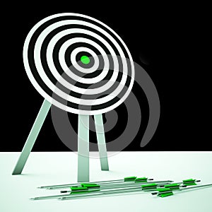 Arrows On Floor Showing Loser