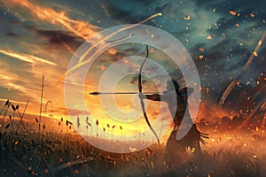 Arrows fly wide missing the target The archers aim is off and the attack is a failure